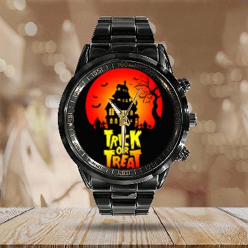 Discover Halloween Trick Or Treat Calendar Steel Band Watch