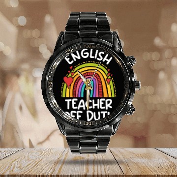 Discover Teacher off duty English teacher vacation teacher Calendar Steel Band Watch