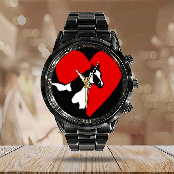 Discover Paint Horse Calendar Steel Band Watch