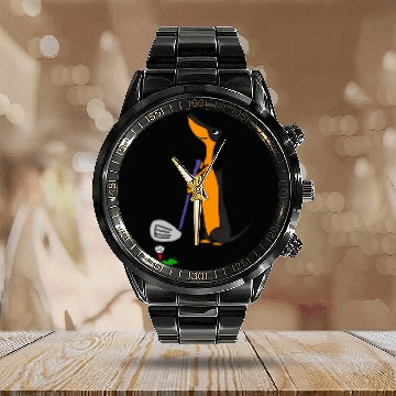 Discover Smiletodaytees Funny Dachshund Dog Golf Calendar Steel Band Watch