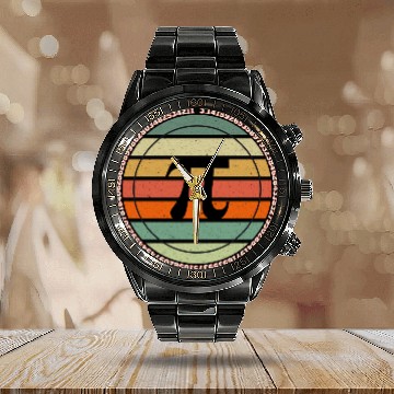 Discover Retro Pi Calendar Steel Band Watch & Gifts For Math Lover & Teacher