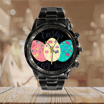 Discover Easter Egg hunt Sublimation Calendar Steel Band Watch