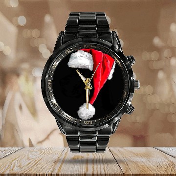 Discover Santa Great Dane Dog Christmas Wilsigns Calendar Steel Band Watch