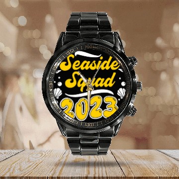 Discover Seaside Squad 2023 Vacation Friends Spring Break Calendar Steel Band Watch