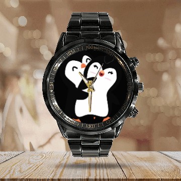 Discover you re my penguin Calendar Steel Band Watch