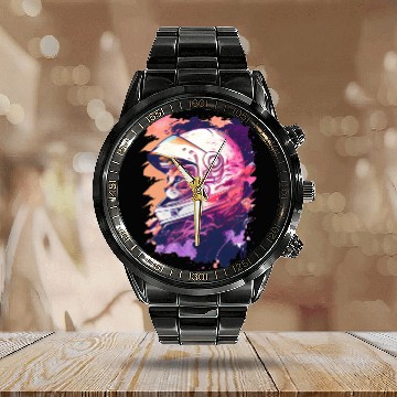 Discover Aesthetic Vaporwave Space Cat 80s 90s Astronaut Calendar Steel Band Watch