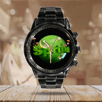 Discover Spring Season Calendar Steel Band Watch