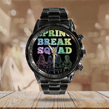 Discover Spring Break Squad Summer Vacation Spring Break Calendar Steel Band Watch