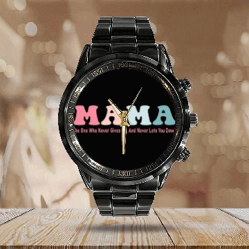 Discover Sweet Mothers Day Greetings - I Love Mom Calendar Steel Band Watch