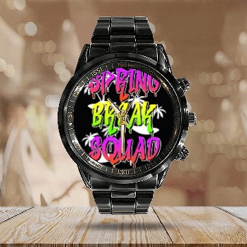 Discover Spring Break Squad Summer Vacation Spring Break Calendar Steel Band Watch
