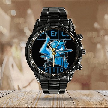 Discover Funny Percussion Music Science Drummer Periodic Ta Calendar Steel Band Watch