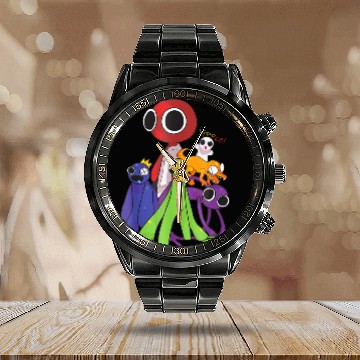 Discover Rainbow Friends blue red orange green Calendar Steel Band Watch