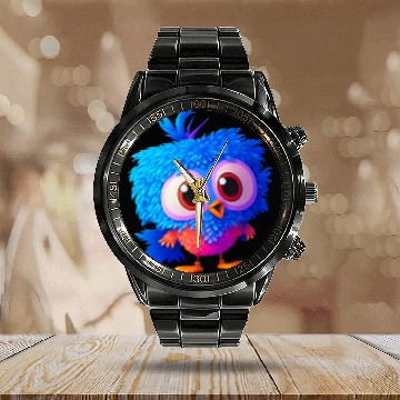 Discover Beautiful cute owl Calendar Steel Band Watch