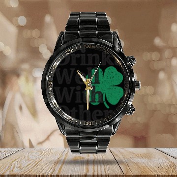 Discover Drinks Well With Others St Patricks Day Calendar Steel Band Watch