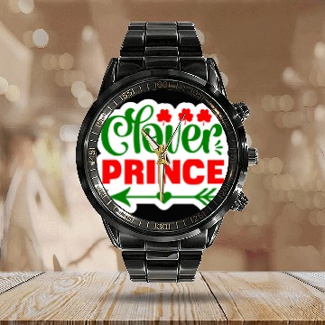 Discover Clover Prince Calendar Steel Band Watch