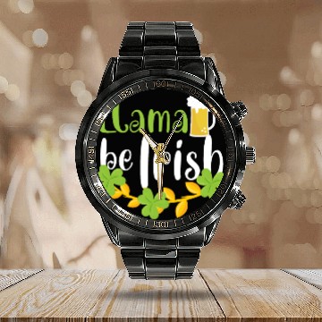 Discover llama be irish Calendar Steel Band Watch