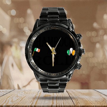 Discover Shamrock And Roll Calendar Steel Band Watch