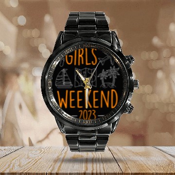 Discover Girls Weekend 2023 Girls Trip Spring Break Calendar Steel Band Watch