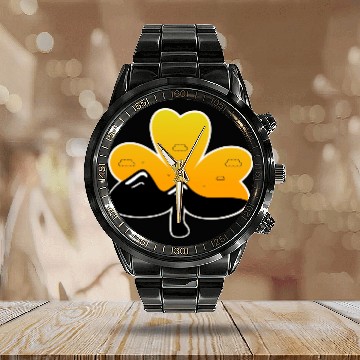 Discover vintage st patrick sunrise Calendar Steel Band Watch