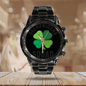 Discover Shenanigans Squad St Patricks Day Calendar Steel Band Watch