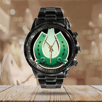 Discover A horseshoe for good luck T--Calendar Steel Band Watch