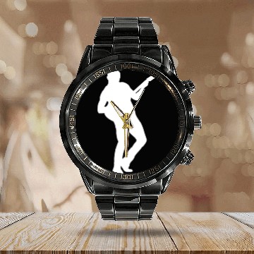 Discover guitar player Calendar Steel Band Watch