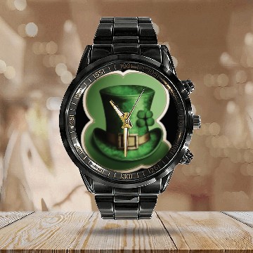 Discover St Patrick's Day Novelty Irish Fancy Dress Leprech Calendar Steel Band Watch