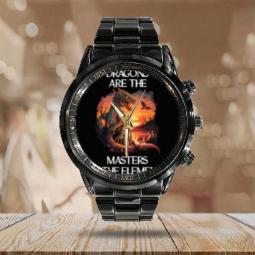 Discover Mythical Creature Dragons Gift Men Dragon for a Calendar Steel Band Watch
