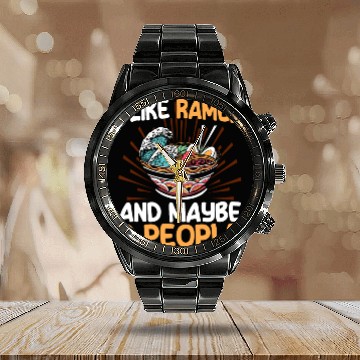 Discover Ramen Noodle Soup Japanese Kawaii Gift Ramen Calendar Steel Band Watch