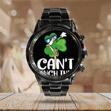 Discover Can't Pinch This St. Patrick's Day Saying Calendar Steel Band Watch
