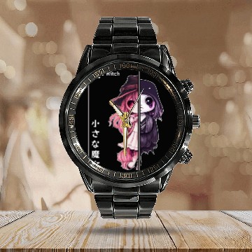 Discover Little Witch Kawaii Chibi Pastel Goth Japanese Aes Calendar Steel Band Watch