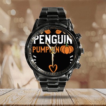 Discover Penguin Pumpkin - Pumpkin Calendar Steel Band Watch