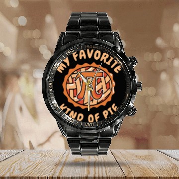 Discover Pi Day Pie Math Number Pi Symbol Food Calendar Steel Band Watch