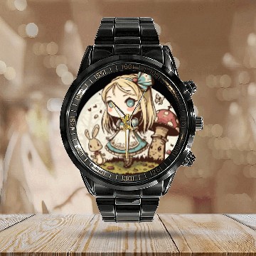 Discover Chibi in Wonderland Calendar Steel Band Watch