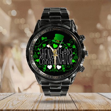Discover Shenanigans Coordinator St PDay Gnomes Green Proud Calendar Steel Band Watch