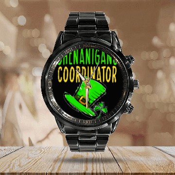 Discover Shenanigans Coordinator St PDay Gnomes Green Proud Calendar Steel Band Watch