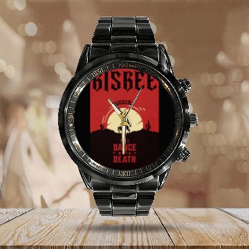 Discover bisbee Arizonna wild west town Calendar Steel Band Watch