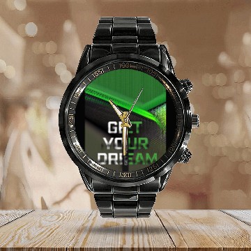 Discover Stylish Abstract 3D Calendar Steel Band Watch design