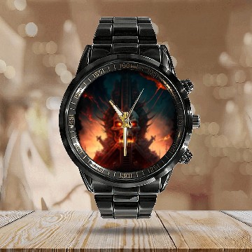 Discover Freaking out Heavy Metal Calendar Steel Band Watch