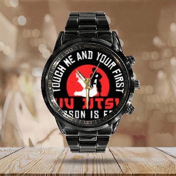 Discover Brazilian Jiu Jitsu MMA Bjj Hugger Calendar Steel Band Watch