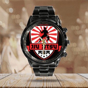 Discover Brazilian Jiu Jitsu MMA Bjj Hugger Calendar Steel Band Watch
