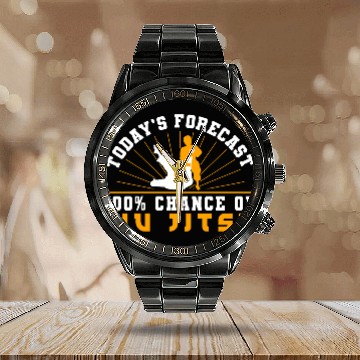 Discover Brazilian Jiu Jitsu MMA Bjj Hugger Calendar Steel Band Watch