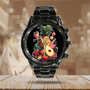 Discover Fruit Republic Calendar Steel Band Watch