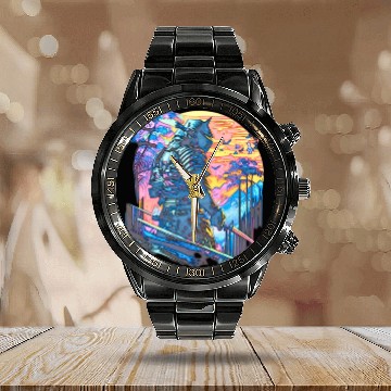 Discover Samurai Warrior Japan Japanese Katana Manga japan Calendar Steel Band Watch