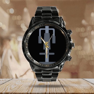 Discover Athletic Gym Calendar Steel Band Watch