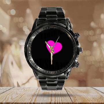 Discover i love my husband Calendar Steel Band Watch