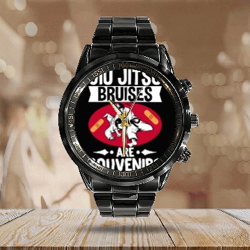 Discover Brazilian Jiu Jitsu MMA Bjj Hugger Calendar Steel Band Watch