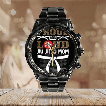 Discover Brazilian Jiu Jitsu MMA Bjj Hugger Calendar Steel Band Watch