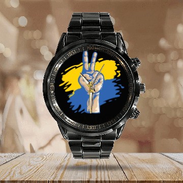 Discover Ukraine Its In My Dna Calendar Steel Band Watch