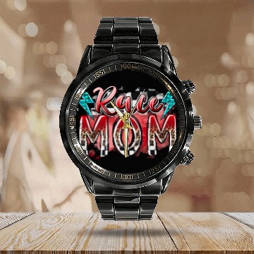 Discover Race Mom Calendar Steel Band Watch